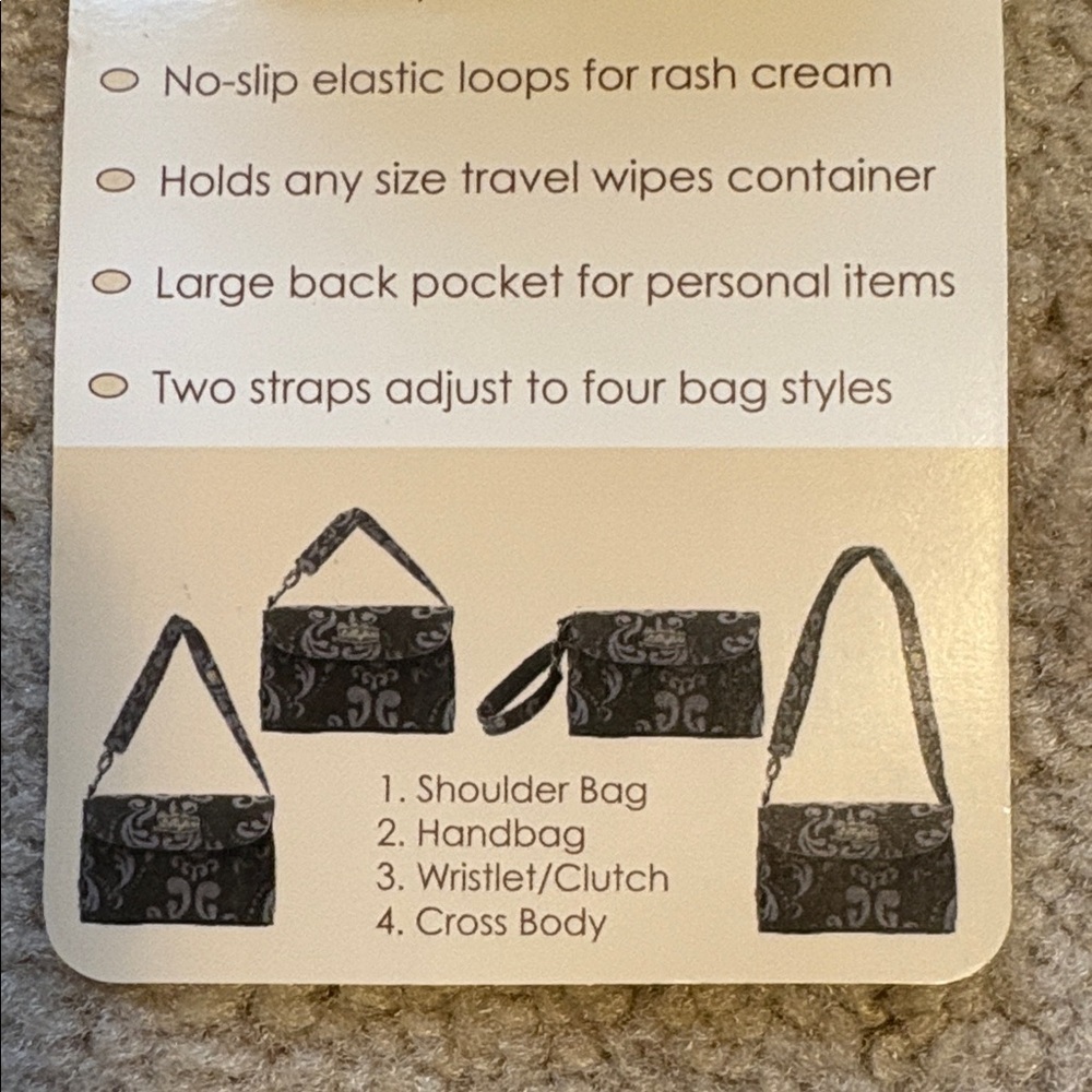 LillyBit Black and Gray Damask Pattern Diaper Clu… - image 8